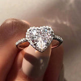 2Pcs/Set 2018 Luxury Green Blue Stone Crystal Rings For Women Sliver Color Zirconia Wedding Engagement Ring Jewelry Size 6 7 8 9