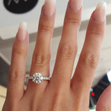 2Pcs/Set 2018 Luxury Green Blue Stone Crystal Rings For Women Sliver Color Zirconia Wedding Engagement Ring Jewelry Size 6 7 8 9