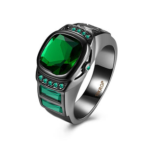 Fashion Vintage Watch Clock Female Men Rings Black Gold Austria Crystal Stone Finger Rings For Women Man Anel Jewelry Party Gift