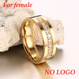 AZIZ BEKKAOUI Engrave Name Wedding Rings for Women Men Couple Promise Band Stainless Steel Engagement Jewelry Dropshipping