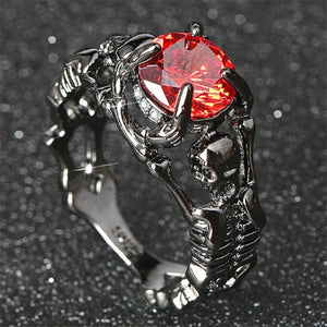 Ghost evil Skull skeleton Hand CZ Ring European and American Punk style Motor Biker Men Ring 2019 new skull men's jewelry