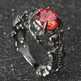 Ghost evil Skull skeleton Hand CZ Ring European and American Punk style Motor Biker Men Ring 2019 new skull men's jewelry