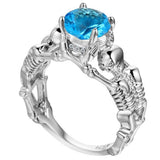 Ghost evil Skull skeleton Hand CZ Ring European and American Punk style Motor Biker Men Ring 2019 new skull men's jewelry