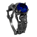 Ghost evil Skull skeleton Hand CZ Ring European and American Punk style Motor Biker Men Ring 2019 new skull men's jewelry