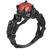 Ghost evil Skull skeleton Hand CZ Ring European and American Punk style Motor Biker Men Ring 2019 new skull men's jewelry