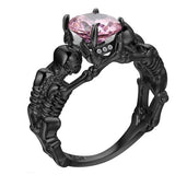 Ghost evil Skull skeleton Hand CZ Ring European and American Punk style Motor Biker Men Ring 2019 new skull men's jewelry