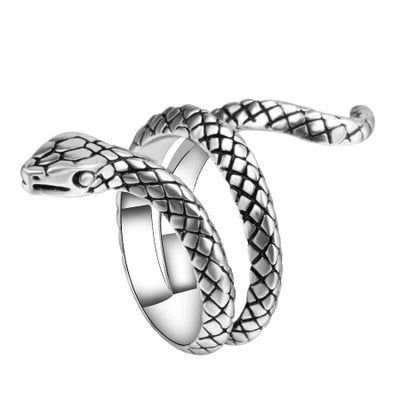 Free Fan Cool Retro Punk Exaggerated Men Snake Ring Fashion Personality Snake Opening Adjustable Ring Jewelry For Mens Gift