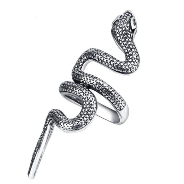 Free Fan Cool Retro Punk Exaggerated Men Snake Ring Fashion Personality Snake Opening Adjustable Ring Jewelry For Mens Gift