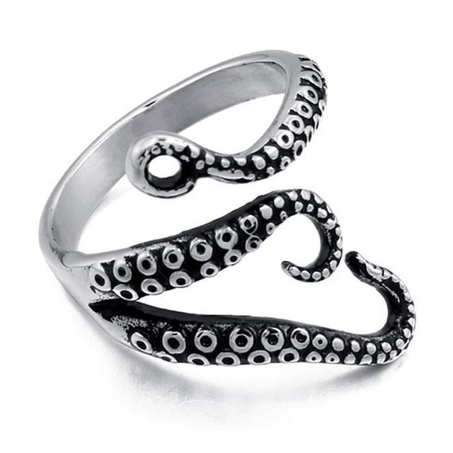 Free Fan Cool Retro Punk Exaggerated Men Snake Ring Fashion Personality Snake Opening Adjustable Ring Jewelry For Mens Gift