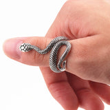 Free Fan Cool Retro Punk Exaggerated Men Snake Ring Fashion Personality Snake Opening Adjustable Ring Jewelry For Mens Gift