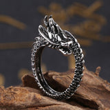 Free Fan Cool Retro Punk Exaggerated Men Snake Ring Fashion Personality Snake Opening Adjustable Ring Jewelry For Mens Gift