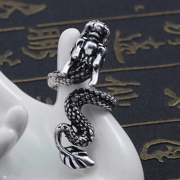 Free Fan Cool Retro Punk Exaggerated Men Snake Ring Fashion Personality Snake Opening Adjustable Ring Jewelry For Mens Gift