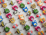 PINKSEE 10Pcs Mixed Colors Polymer Clay Children Kids Flower Finger Rings Lovely Fashion Jewelry For Gift Adjustable Wholesale